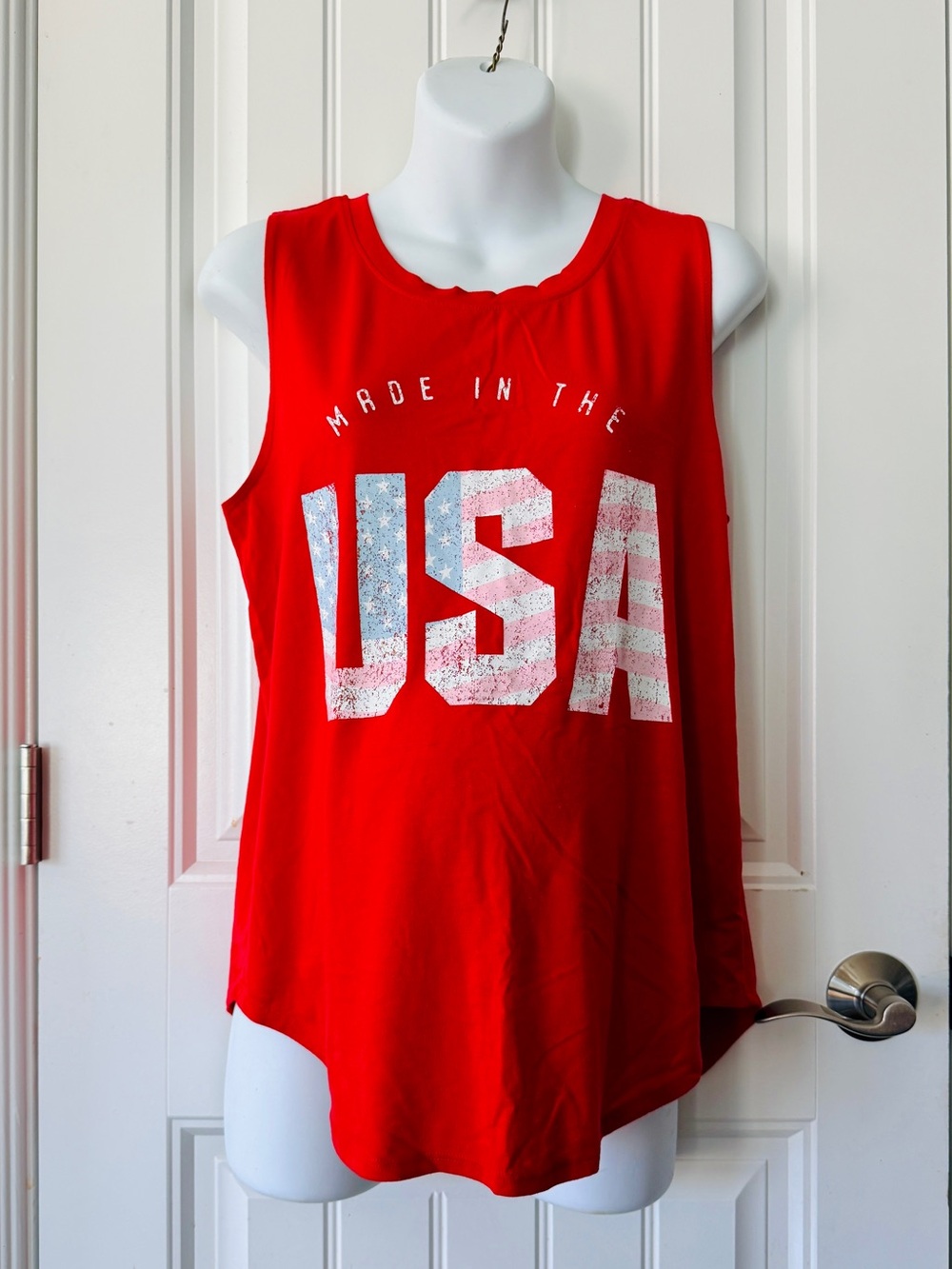 Sleeveless Maternity Patriotic Top